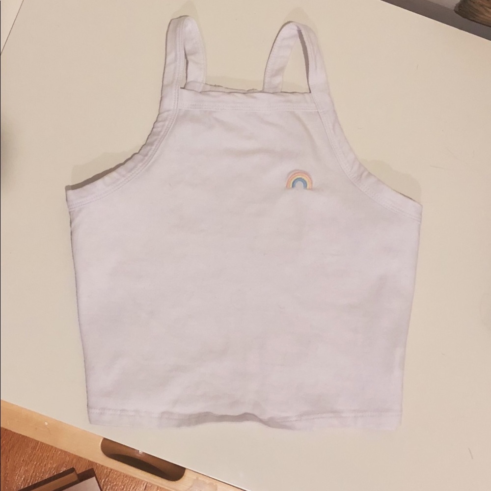 Pacsun L.A. Hearts rainbow patch cropped tank